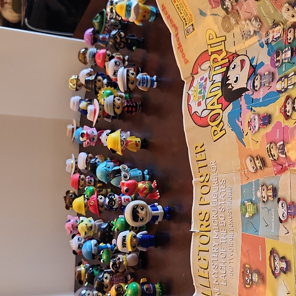 Ryan's World Road Trip Collectible Figures (And Map) ONLY